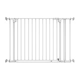 Perma Child Safety Retractable Baby Gate Secure Adjustable Safety Barrier for Doorways Stairs and Hallways Space Saving One Hand Operation Smooth Lock System, 38.18' - 41.7' Wide x 30' Tall, White