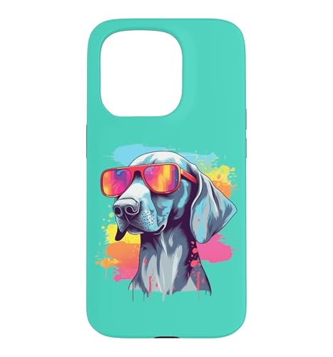 Mens Womens Cute Retro Vintage 80s 90s Weimaraner Lover �X�}�z�P�[�X iPhone 15 Pro �p