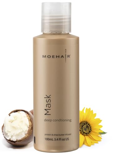 MOEHAIR Hair Mask | Hydrating Hair Mask with Shea Butter, Proteins, and Olive Oil | Hair Mask for Damaged Hair | Smoothens Hair and Intensely Moisturizes | Sulfate and Paraben-Free (3.4 Fl. Oz)