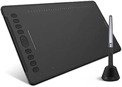 HUION Inspiroy H1161 Tableta Grafica, Tableta Gráfica de Dibujo con Banda Táctil Que admite Cable USB-C, Tableta de Dibujo Compatible con Sistema operativo Android, Mac, PC, Linux