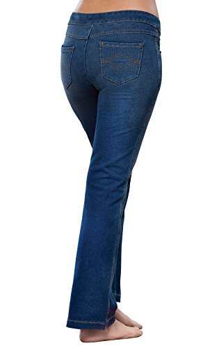 Pajamajeans Womens Pull On Jeans - Women's Bootcut Jeans, Bluestone, M #TOP1