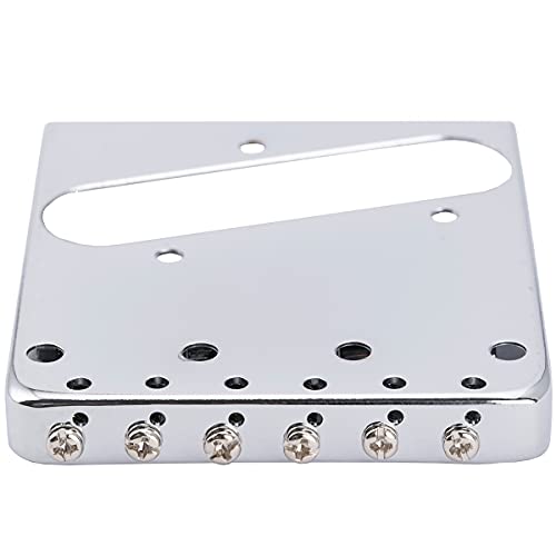 Musiclily Pro 54mm Chevalet Telecaster Vintage 6 Pontets Barrel pour Guitare électrique Style Tele, Chrome - Les Beatles, Paul McCartney, John Lennon, RIngo Starr, George Harrison Musiclily Pro 54mm Chevalet Telecaster Vintage 6 Pontets Barrel pour Guitare électrique Style Tele, Chrome – Image 4