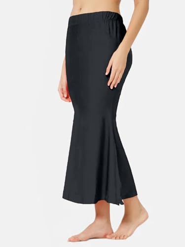 Image of Selvia Women's Lycra Blend Solid Elastic Side Slit Straight Saree Shapewear Petticoat || Saree Shapewear for Women|| Saree Petticoat for Women