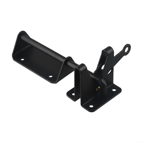 MoSundi Kit de pestillo automático de acero al carbono para valla de jardín con tirador de cable para puertas de madera o metal, color negro