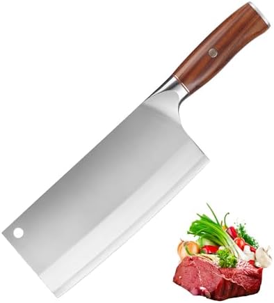Cleaver Knife 8 Inch Meat Cleaver -Professional Kitchen Knife,Super Sharp Blade,S uitable for Cutting Vegetables and Meat, Gift Box Packaging