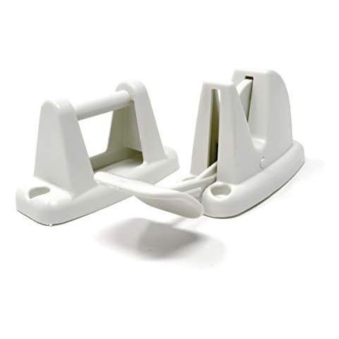 Mystatic WHITE DOOR CLIP FOR STATIC CARAVAN CATCH RETAINER HOLDER DOOR LEVER TOURING BOAT Cover