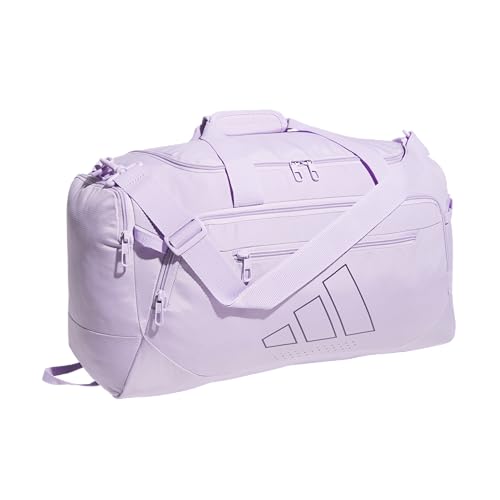adidas Bolsa esportiva Defender 5.0, durável para viagem e academia, para homens e mulheres, Roxo ameixa em pó/roxo ameixa aurora, Small (42L), Bolsa esportiva Defender 5.0, bolsa esportiva de viagem