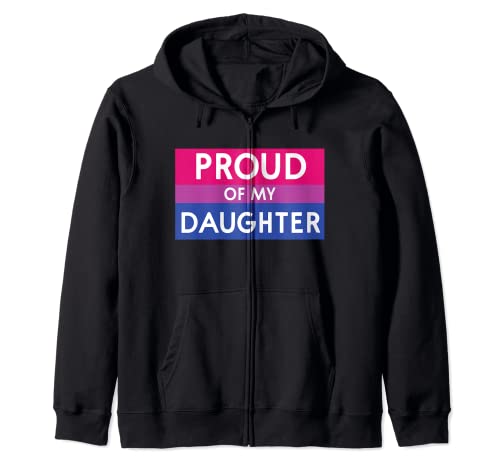 Orgulloso de mi hija Pansexual Amante Mamá & Papá Cita LGBT Sudadera con Capucha