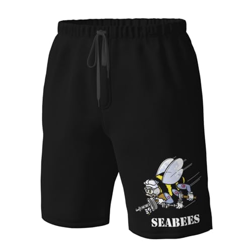 Navy Seabee Men's Beach Shorts Quick Dry Swim Trunks with Pockets Mesh Lining4