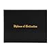 GraduatePro Imprinted Diploma Cover 8.5 x 11, Leatherette Padded Certificate Covers, Graduation Document Holder Letter Size, Black