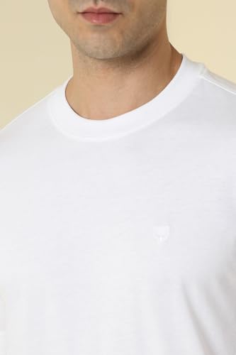 Image of Allen Solly Men's Cotton T-Shirt | Drop Shoulder | Back Print | Regular Fit | Casual Streetwear Style