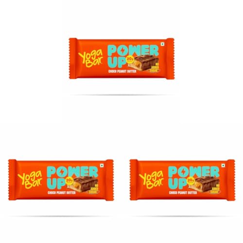 Image of Yogabar Protein Bar Power up, Choco Peanut Bar, 70 gm (Pack of 3)