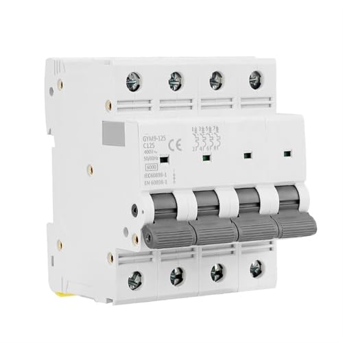 Disjoncteur électrique AC 4 pôles 125A 400V 6KA compact 71.2mm - 2