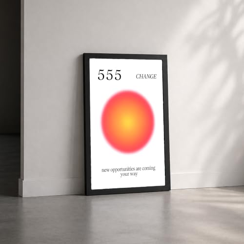 Image of 555 Change Premium Framed Wall Poster (12x18 Inch) | New Opportunities Are Coming Your Way Inspirational Wall Art | Positive Energy & Motivation Decor for Bedroom, Living Room, Office & Workspace | Ready-to-Hang Display Frame