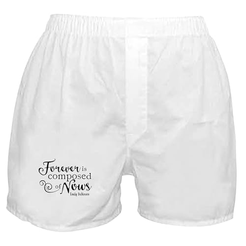 CafePress Forever Is Composed Of Nows Boxer Shorts Novelty Boxer Shorts, Funny Underwear Boxers White