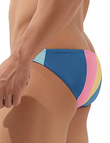 SEOBEAN Mens Sexy Super Low Rise Brief Bikini Underwear