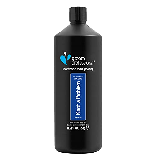 GROOM PROFESSIONAL Knot A Problem Detangling Dog Spray - Dog Detangler Spray for Tangled Fur - Eases Out Knots and Tangles - Helps Removes Matts - Adds Shine and Deep Conditioning, 500ml