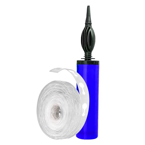 Image of Just Party Hand Held Balloon Air Pump Inflator For Metallic Pastle Balloons and 5 Meter Balloon Arch Kit For Decoration of Birthday /Anniversary /Bachlorette /Wedding /Baby Shower /Any Special Event