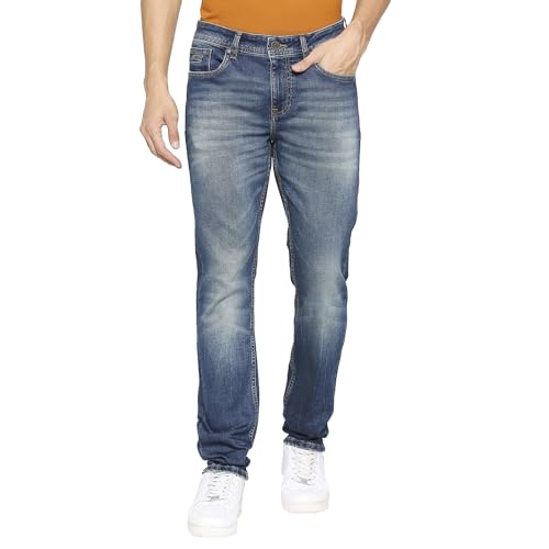 Image of Being Human Beige Slim Straight Fit Men's Denims Clothing