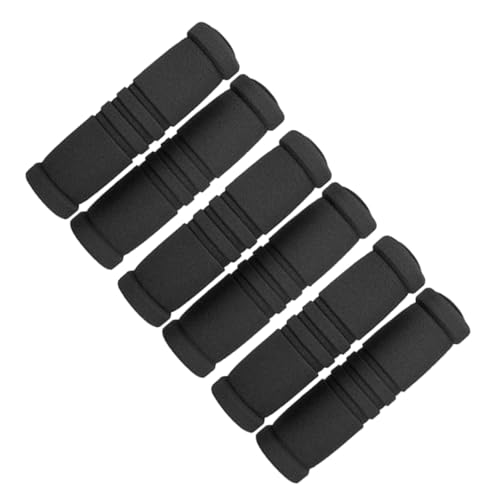 BIUDECO Fundas para Manillar de Bicicleta Antideslizantes 3 Pares Tamaño Estándar Color Negro con Tapones Protección contra Lluvia Agarre Ergonómico para Ciclismo de Montaña y Rutas