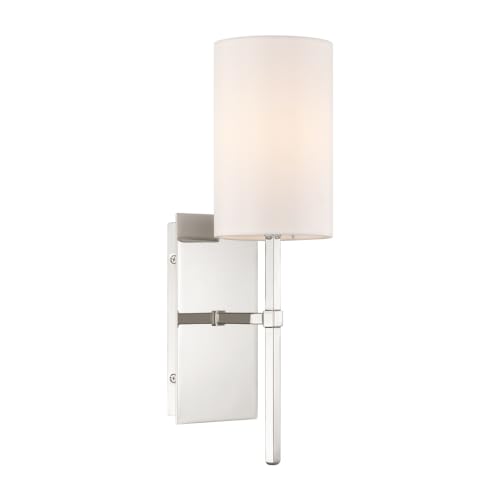 Image of Crystorama Veronica 1 Light Polished Nickel Sconce