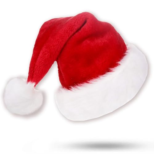 Jonami Weihnachtsmütze Nikolausmütze Plüsch. Weihnachtsmann Mütze...