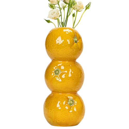 Vaso Per Fiori A Forma Di Frutta | Vaso da Piante a Frutta per Centrotavola | Decorazione Floreale per Casa, Regalo Primaverile per Cucina Ufficio Camera da Letto Soggiorno