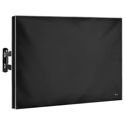 Outdoor TV Cover 48", 49", 50" - Universal Weatherproof Protector for Flat Screen TVs - Fits Most TV Mounts and Stands - Black