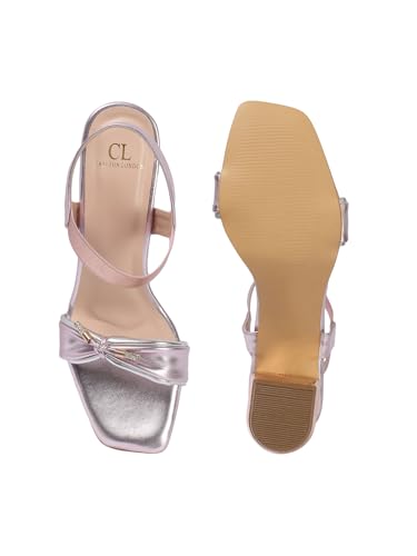 Image of Carlton London Women Stylish Fashion Embellished Sandals for Outdoor, Party, Wedding and Holidays with Block Heels