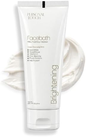 Personal Touch Facebath Face Wash - 100 ml | De-Tan & Brightening Milky Cleanser for Glowing Skin | Deep Cleansing | Salicylic Acid, Niacinamide & Tea Tree | Oily & Acne-Prone Skin | Face Wash for Men & Women