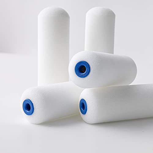 Mister Rui Foam Paint Roller, 10Pcs, 4 Inch Foam Paint Roller Covers, Sponge Paint Roller 4 Inch, Small High Density Foam Roller Painting, 4 Foam Rollers For Painting Walls Cabinet #TOP3