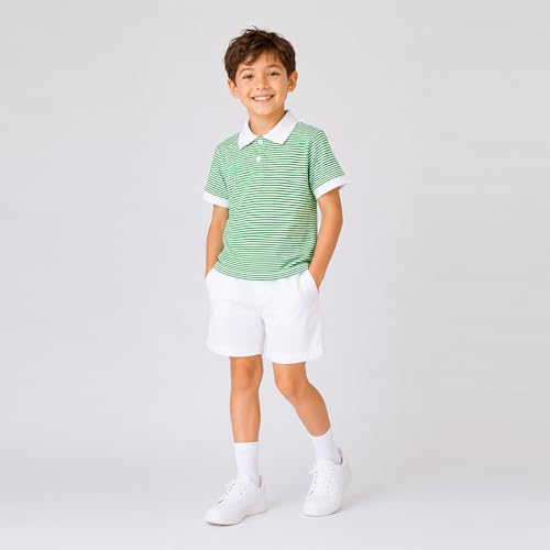 Image of Mud Kingdom Boys Polo Shirt Short Sleeve School Uniform Pique Polo Summer