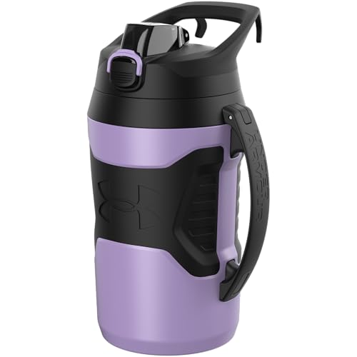Image of Under Armour Insulated Water Bottle with Handle & Fence Hook, Half Gallon Sports Water Jug, Leak-Resistant & BPA-Free for Baseball, Football & Gym - Octane, 64oz