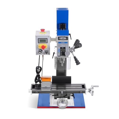 MechMaxx 6'x20'' Benchtop Mill Drill Machine, Variable Speed, R8 Spindle, 1 HP...