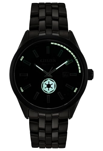 citizen men39s eco-drive star wars darth vader limited edition watch and pin box setblack ion plated stainless steel watch white dial 3 hand 41mm model bm7255-61w