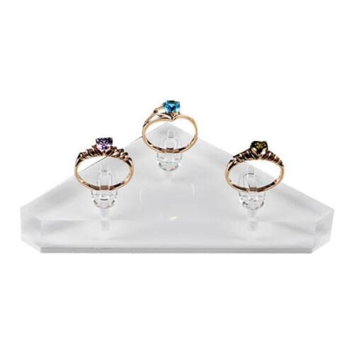 TEAMWILLTEAMWILL Clear Acrylic Jewelry Holder Photography Props Rings Clips Display stand Rack - (Style3)
