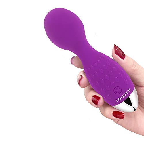 LOVEFUN Mini Wand Massager - Small Handheld Cordless Massager - Waterproof USB Rechargeable