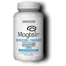 Ekkovision Magtein Magnesium L-Threonate, Memory & Cognitive Function Support, Magnesium Supplement with Essential Minerals for Men & Women, 2000 MG Per Serving, 120 Easy-to-Swallow Capsules