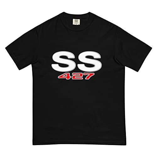 JG Infinite 1967-1969 Camaro SS 427 Rear Panel Chevy Muscle Car Men’s Garment-Dyed Heavyweight t-Shirt Black