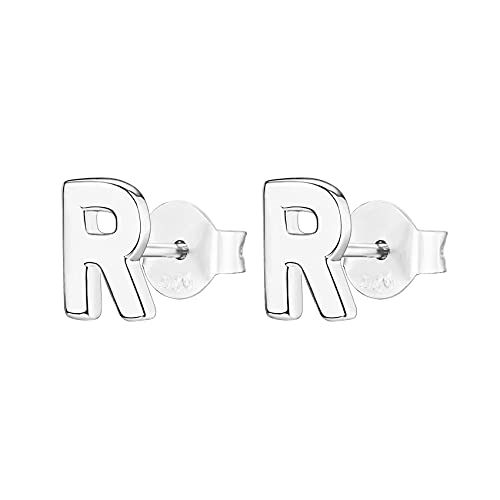 PAVOI 14K Gold Plated Sterling Silver Alphabet Letter Earrings | Personalized Initial Earrings2