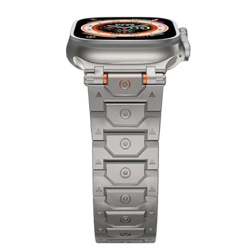 Bracelet Apple Watch en acier pour iWatch 10 et 9, look métal réglable du bureau au sport