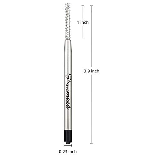 Ballpoint Pen Refills With Spring For Penneed B5/B6/B8 Pen, Parker Waterman Compatible Ballpoint Pen Refills Twist Action Medium Point 1.0Mm Pack Of 10(Black Ink) #TOP1
