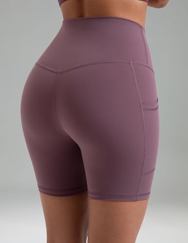 Image of Colorfulkoala Women's High Waisted Biker Shorts with Pockets 6 inch Inseam Workout & Yoga Tights