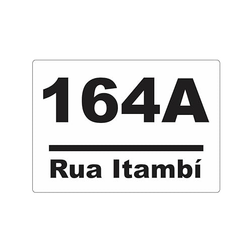 Número Residencial Comercio Personalizado em Alumínio 21cm x 30cm Escolha as Cores Pronto para Insta