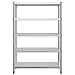 VEVOR Stainless Steel Shelving 48x18.5 Inch 5 Tier Adjustable Shelf Storage Unit Stainless Steel Heavy Duty Shelving for Kitchen Commercial Office Garage Storage 330lb Per Shelf