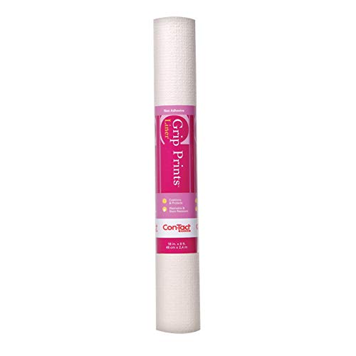 Con-Tact Brand Grip Prints Non-Adhesive Non-Slip Vinyl Liner for Shelf, Drawer and Counter Tops, 18'' x 4', Almond