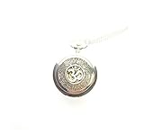 Handgefertigt Antik Silber om Taschenuhr Halskette, Quarzuhr Halskette