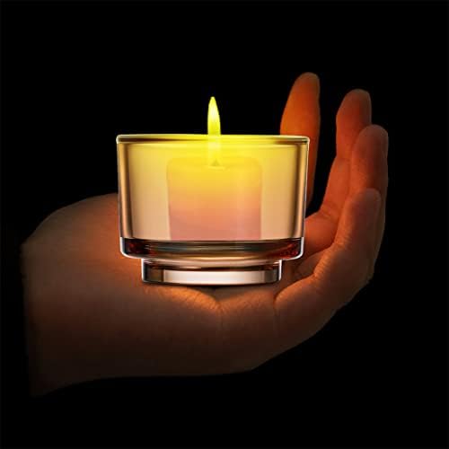 Candle Holder Glass Tealight Vintage Candle Holders Votive Tea Light Candle Holders for Wedding Party Christmas Decor, 9cm x 7cm
