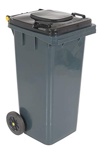 Vestil TH-32-GY Polyethylene 32-Gallon Trash Can, 22" Length x 37-1/2" Height, Gray #1