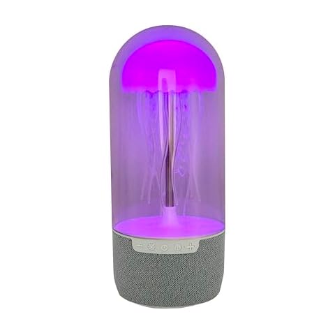 Wireless Express Jellyfish Mood Lamp with Bluetooth Speaker, Color Changing LED, Floating Jellyfish, Volume Control Cover